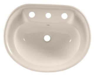 American Standard 0186.803.222 Savona Countertop Sink with 8 Inch Faucet Spacing, Linen   Pedestal Sinks  