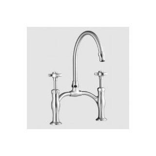 KWC Bridge Faucet w/8" High Arc Swing Spout 10.222.022.000 Polished Chrome   Touch On Kitchen Sink Faucets  