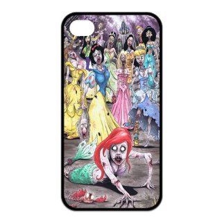 Top Sell Cute Cartoon Phone Case Princess Zombie Design Case For Iphone 4 4s With Durable TPU Sides Ip4 AX61101 Cell Phones & Accessories