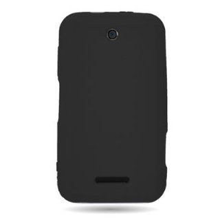 CoverON® Silicone BLACK Skin Rubber Soft Cover Case Sleeve for ZTE SCORE X500 (CRICKET) / SCORE M X500M(METROPCS)[WCK699] Cell Phones & Accessories