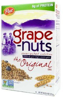 Post Grape Nuts Cereal, 64 Ounce Boxes (Pack of 2)  Cold Breakfast Cereals  Grocery & Gourmet Food