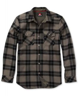 Quiksilver Meet On Long Sleeve Lined Flannel Shirt   Casual Button Down Shirts   Men