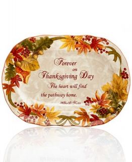 222 Fifth Holiday Autumn Celebration Oval Platter   Serveware   Dining & Entertaining