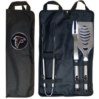 NFL 3 piece Stainless Steel Barbecue Set with Canvas Case Grilling Tools & Cookware