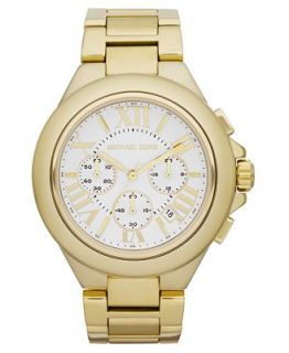 Michael Kors Womens Chronograph Camille Gold Tone Stainless Steel Bracelet Watch 43mm MK5635   Watches   Jewelry & Watches