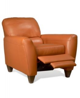 Kyle Leather Seating with Vinyl Sides & Back Recliner Chair, 38W x 36D x 40H   Furniture