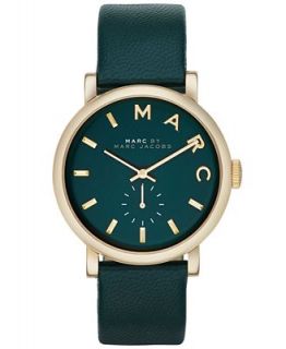 Marc by Marc Jacobs Watch, Womens Baker Emerald Green Textured Leather Strap 37mm MBM1268   Watches   Jewelry & Watches
