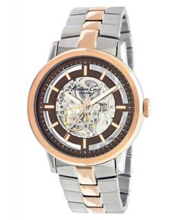 Kenneth Cole New York Watch, Mens Automatic Skeleton Rose Gold Tone Stainless Steel Bracelet KC9032   Watches   Jewelry & Watches