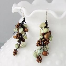 Sterling Silver Turquoise, Pearl and Seed Bead Earrings (5 6 mm)(Thailand) Earrings