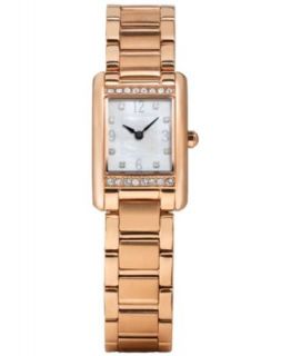 kate spade new york Womens Cobble Rose Gold Tone Pave Pyramid Stud Bangle Bracelet Watch 10mm 1YRU0345   Watches   Jewelry & Watches
