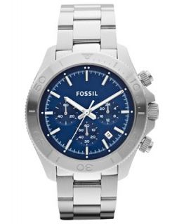 Fossil Mens Chronograph Retro Traveler Stainless Steel Bracelet Watch 45mm CH2849   Watches   Jewelry & Watches