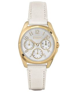 COACH WOMENS CHRONOGRAPH TEAGAN MINI WHITE LEATHER STRAP WATCH 30MM 14501909   Watches   Jewelry & Watches