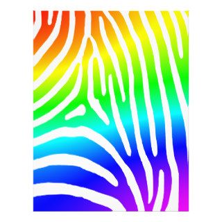 Rainbow Zebra Stripes Personalized Flyer