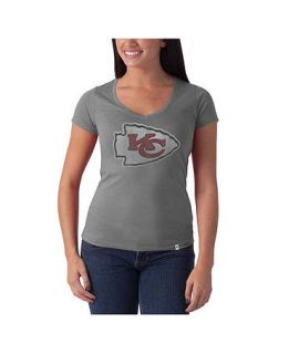 47 Brand Womens Kansas City Chiefs Flanker V Neck T Shirt   Sports Fan Shop By Lids   Men