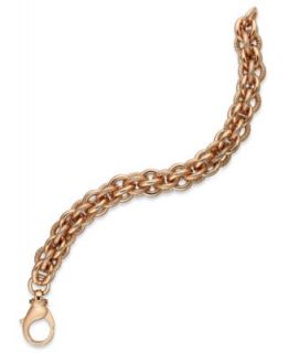 Bronzarte Byzantine Chain Bracelet in 18k Rose Gold over Bronze   Bracelets   Jewelry & Watches