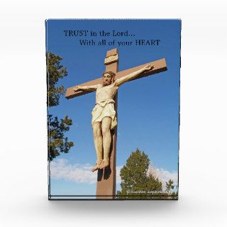 Acrylic Religious Photo Block   Trust in the Lord Award