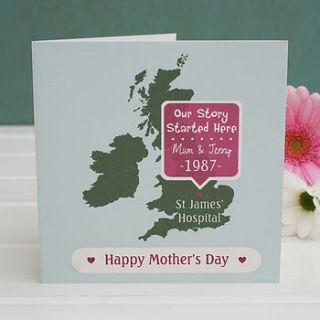 personalised 'where our story started' card by sparks living