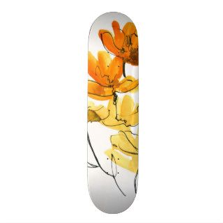 Abstract floral background skate board