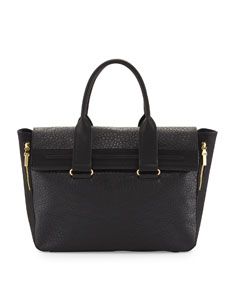 French Connection Multi Texture Tote Bag, Black