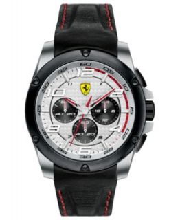 Scuderia Ferrari Watch, Mens Chronograph Paddock Brown Leather Strap 46mm 830029   Watches   Jewelry & Watches