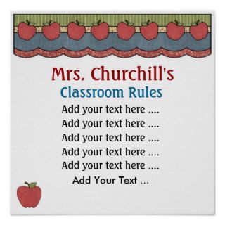School Teacher's Classroom Rules . by SRF Print