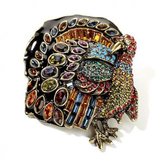 Heidi Daus "Turkey Lurkey" Crystal Accented Pin