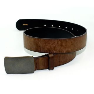 Toneka Embossed Men's Brown Faux leather Belt Toneka Men's Belts