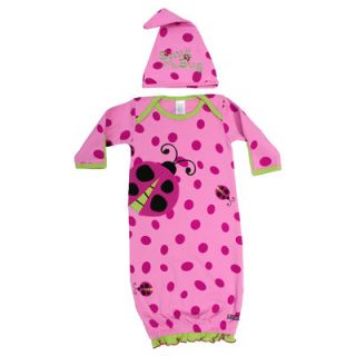 Sozo Snug as a Bug Gown and Cap Set in Pink