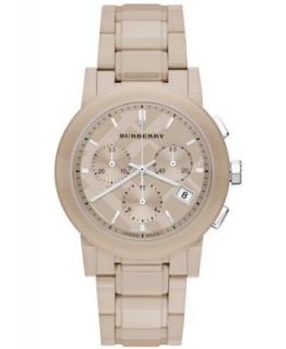 Burberry Watch, Swiss Chronograph White Ceramic Bracelet 38mm BU9080   Watches   Jewelry & Watches