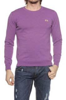 La Martina Soft Knit Sweater 209PESWEMN, Color Purple, Size XL at  Men�s Clothing store Pullover Sweaters