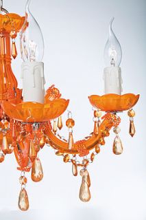 orange baroque style chandelier by i love retro