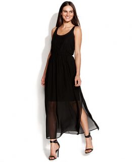 Calvin Klein Sleeveless Illusion Hem Blouson Dress   Dresses   Women