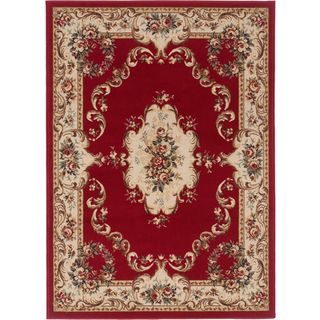 Lagoon 104610 Traditional Red Area Rug (7'6 x 9'10) 7x9   10x14 Rugs