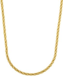 14k Gold Necklace, 24 Textured Twist Rope Chain   Necklaces   Jewelry & Watches
