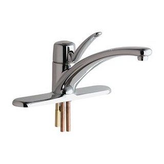 Chicago Faucets 2300 8ABCP Marathon Faucet, 8'' Deck Plate   Touch On Bathroom Sink Faucets  
