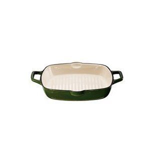 KitchenAid 12 Inch Cast Iron Square Grill Pan, Green Kitchen & Dining