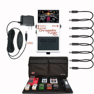 Gator GPT PRO Pedal Board w Bag, Boss TU 3 Tuner Pedal, and Power Supply Bundle Electronics