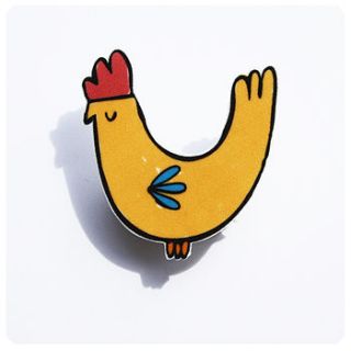 chicken brooch by kayleigh o'mara