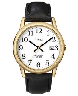 Timex Watch, Mens Black Leather Strap T2H291UM   Watches   Jewelry & Watches