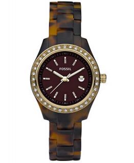 Fossil Womens Stella Tortoise Acrylic Bracelet Watch 30mm ES2922   Watches   Jewelry & Watches