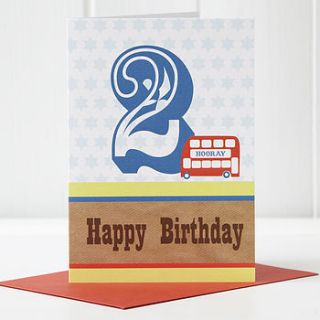 2nd birthday boy card by ella & otto