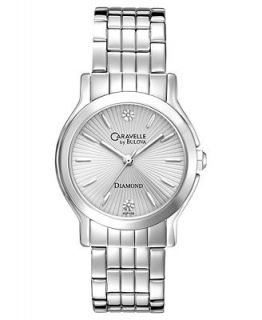 Caravelle New York by Bulova Watch, Womens Diamond Accent Stainless Steel Bracelet 31mm 43P109   Watches   Jewelry & Watches