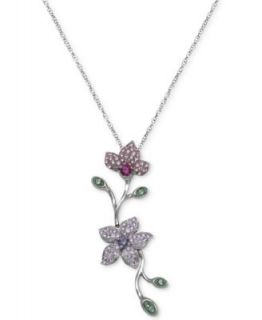 Kaleidoscope Sterling Silver Necklace, Dragonfly Pendant with Swarovski Elements   Necklaces   Jewelry & Watches
