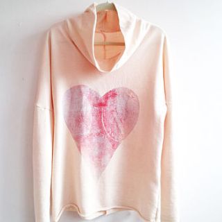 heart jumper in distressed pink by slcslc