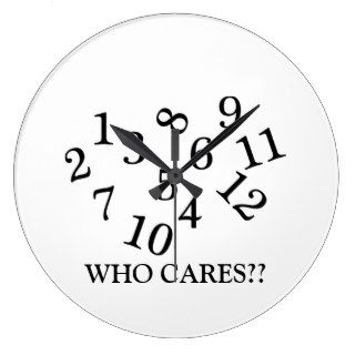 Who cares jumbled numbers funny wall clock
