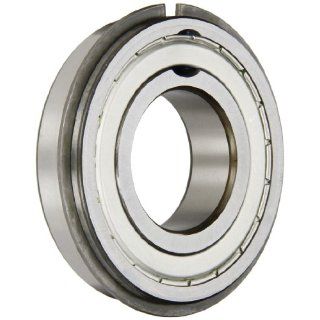 SKF 207 2ZNR Radial Bearing, Single Row, Maximum Capacity, ABEC 1 Precision, Double Shielded, Snap Ring, Non Contact, Normal Clearance, Steel Cage, 35mm Bore, 72mm OD, 17mm Width, 22800lbf Static Load Capacity Deep Groove Ball Bearings Industrial & S