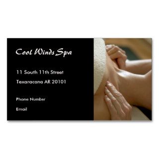 Massage hands photo business card templates