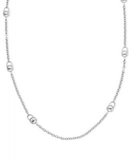 Michael Kors Gold Tone Logo Padlock Station Necklace   Fashion Jewelry   Jewelry & Watches