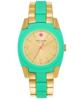 kate spade new york Watch, Womens Skyline Pink Silicone and Gold Tone Stainless Steel Bracelet 36mm 1YRU0163   Watches   Jewelry & Watches