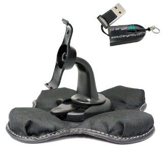 ChargerCity Exclusive Flexible Bendy Portable Dashboard Friction Mount + Unit Bracket Cradle Kit for Garmin Nuvi 200 200w 205 205w 250 250w 255 255wt 255w 260 260w 265 265wt 265w 270 275t 280t GPS Navigator **Comparable to 010 11280 00** (Include ChargerCi